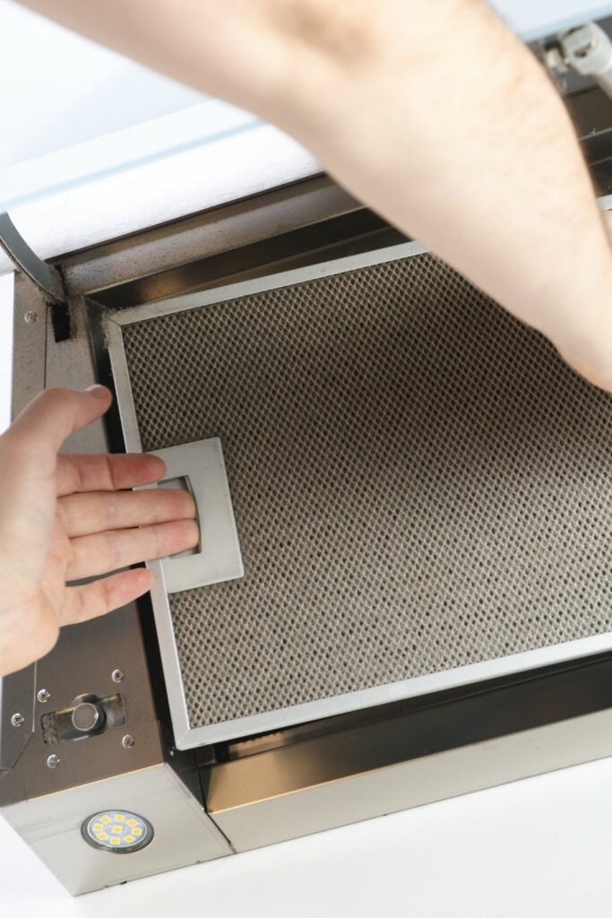 Remove the grease filter from your Samsung microwave for you to clean it