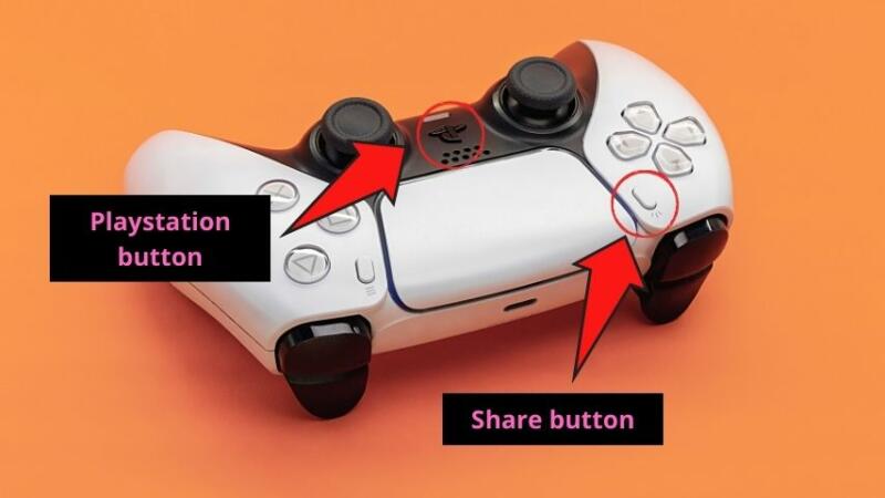 Press both the Share and Playstation buttons together for 3 seconds in resetting your PS5 controller