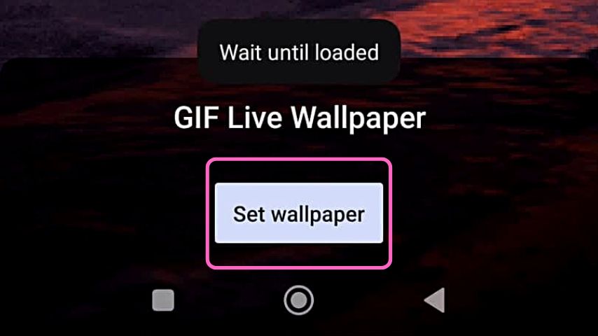 Press the Set Wallpaper button next to make the GIF your phone's wallpaper