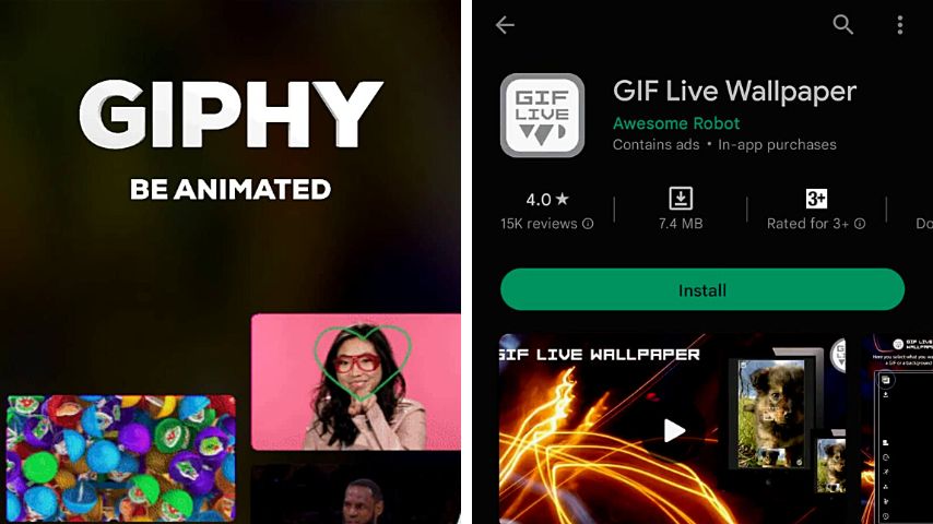 Two of the apps that you should download on your Android phones first to set a GIF as wallpaper are GIPHY and GIF Live Wallpaper